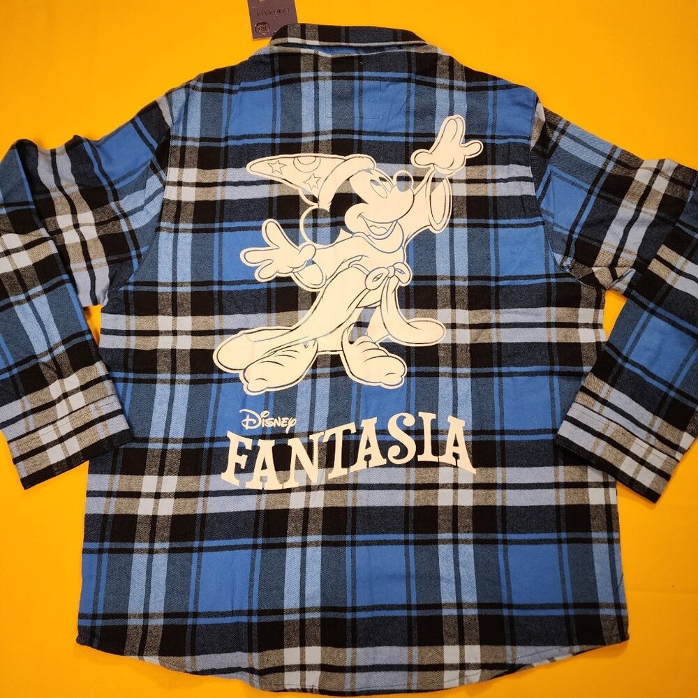 Cakeworthy Disney Fantasia Flannel Sorcerer's Apprentice Blue Unisex XLarge NEW